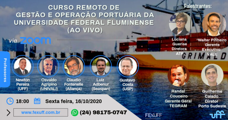 Read more about the article Universidade Federal Fluminense oferece Curso Remoto de Gestão e Operação Portuária