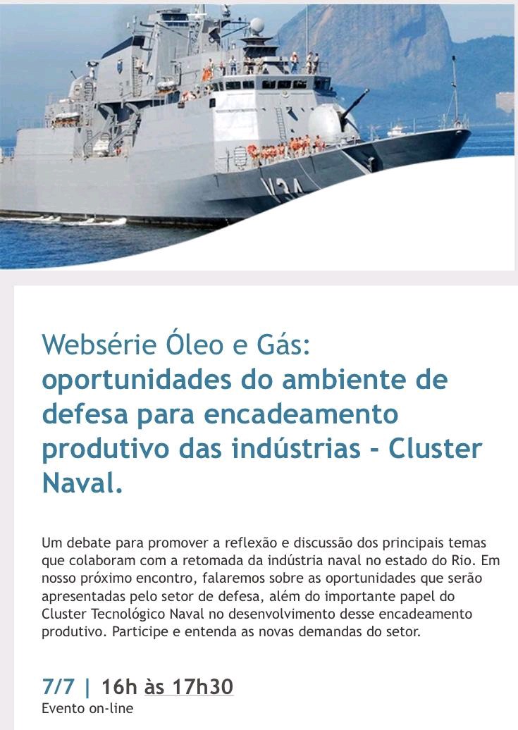 Read more about the article Websérie Óleo e Gás FIRJAN: Oportunidades do ambiente de defesa para o encadeamento produtivo