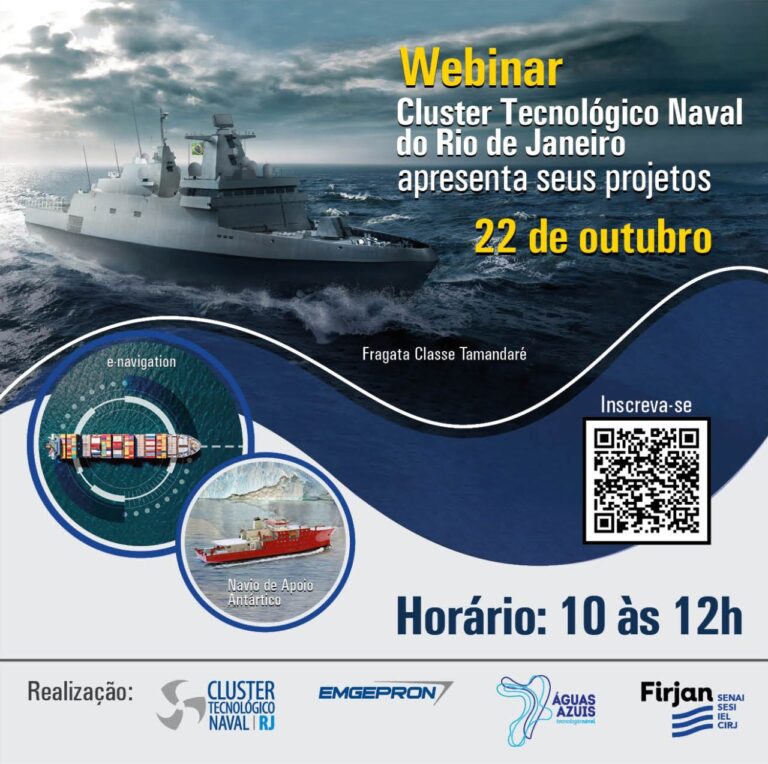 Read more about the article Webinar: Cluster Tecnológico Naval do Rio de Janeiro apresenta seus projetos