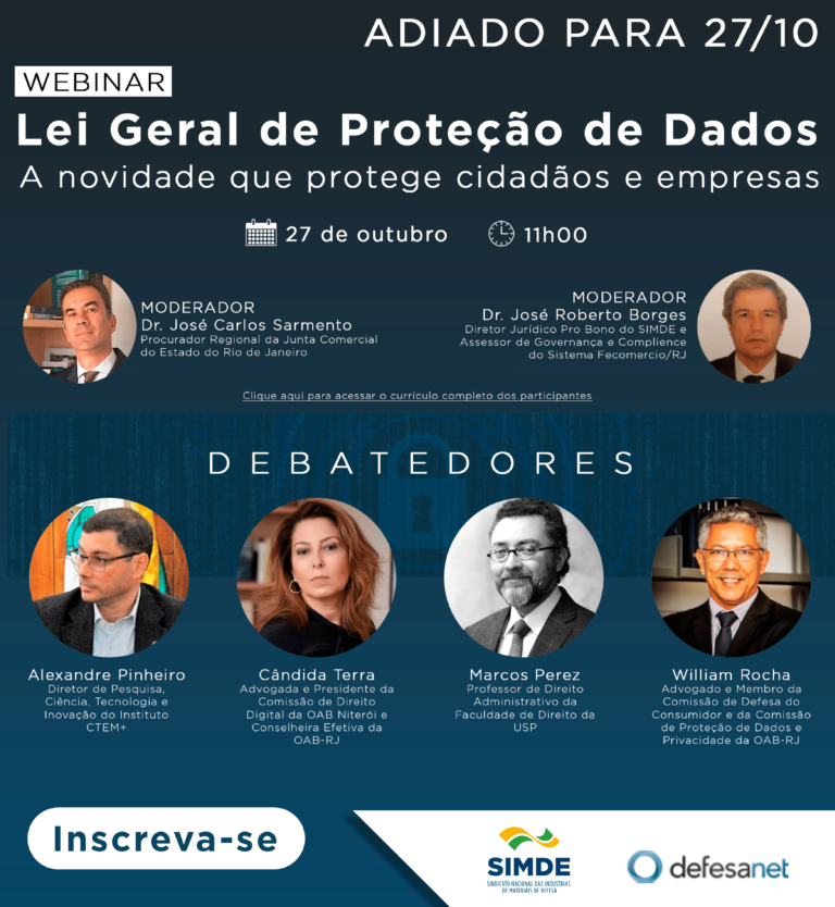 Read more about the article Webinar: Lei Geral de Proteção de Dados – A novidade que protege cidadãos e empresas