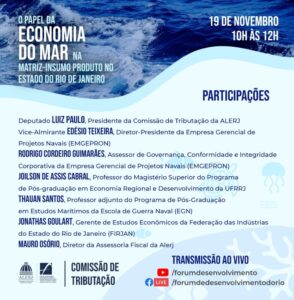 Leia mais sobre o artigo WEBINAR “O papel da Economia do Mar na Matriz-Insumo Produto no Estado do Rio de Janeiro”