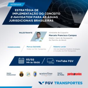 Read more about the article Webinar “Estratégia de implementação do conceito e-Navigation para Águas Jurisdicionais Brasileiras”