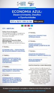 Leia mais sobre o artigo Seminário Internacional “Economia Azul: desenvolvimento, desafios e oportunidades” e os 3 anos do Cluster Tecnológico Naval