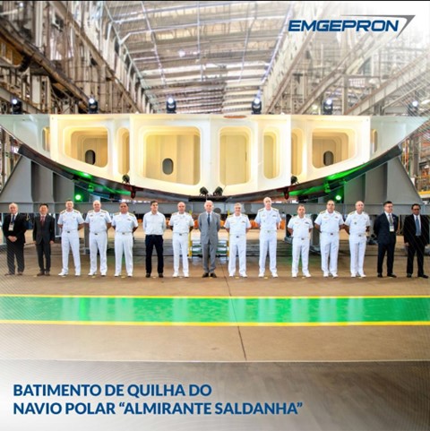 Read more about the article “Batimento de Quilha” do Navio Polar “Almirante Saldanha”.