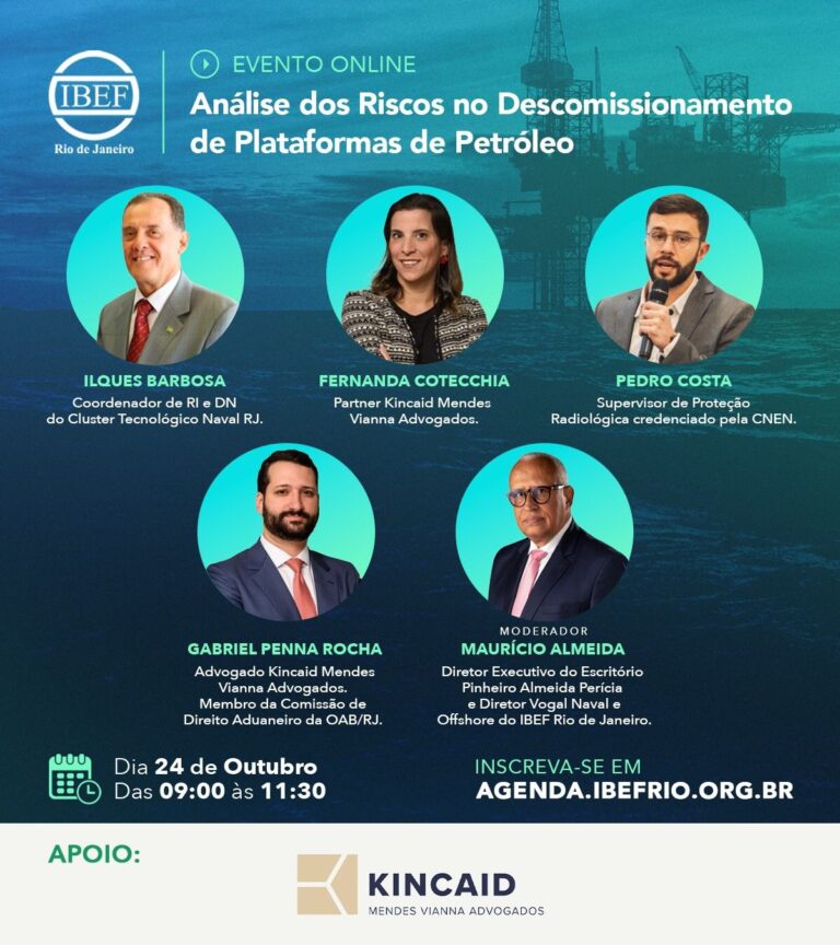 Leia mais sobre o artigo O Cluster Tecnológico Naval, estará presente no evento “Análise dos Riscos no Descomissionamento de Plataformas de Petróleo”.