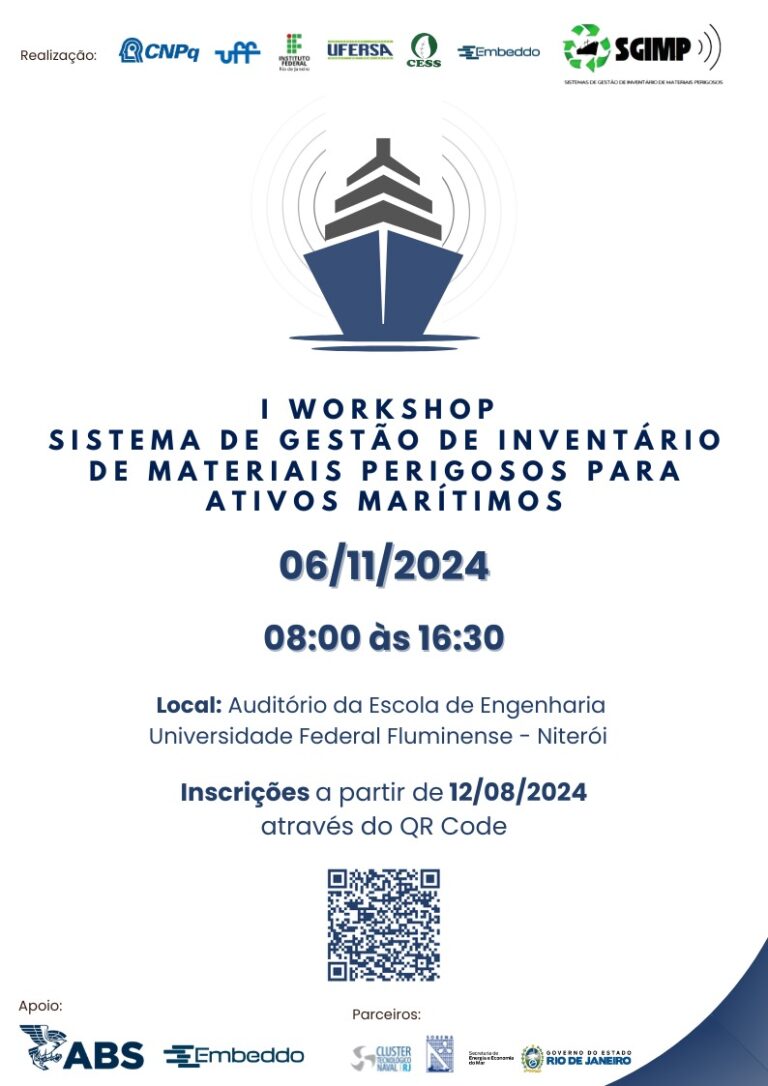 Leia mais sobre o artigo Inscrições abertas para o I Workshop sobre Sistema de Gestão de Inventário de Materiais Perigosos para Ativos Marítimos.