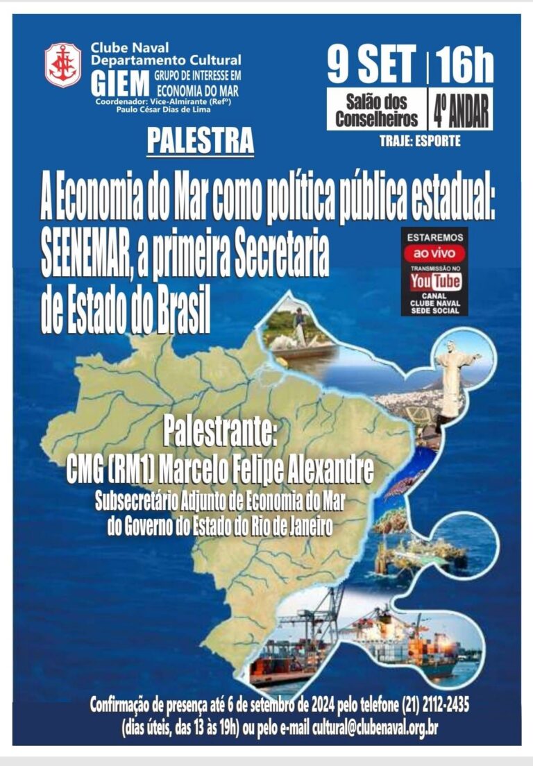 Leia mais sobre o artigo Palestra sobre a Economia do Mar e suas implicações como política estadual.